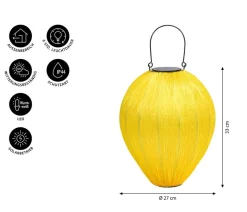 Dehner Solar-Laterne Kaja, ca. Ø27/H33 cm