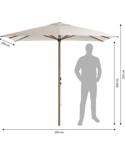 Dehner Sonnenschirm Santorini, quadratisch, ca. B250/T250 cm