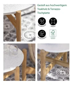 Dehner Tisch Portofino, ca. Ø45,5/H47,8 cm
