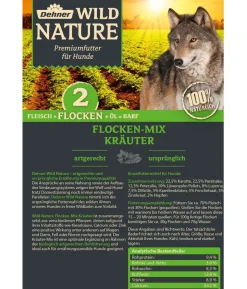 Dehner Wild Nature BARF-Ergänzungsfutter für Hunde Flocken-Mix Kräuter