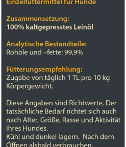 Dehner Wild Nature BARF-Ergänzungsfutter für Hunde Leinöl