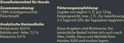 Dehner Wild Nature BARF-Ergänzungsfutter für Hunde Grünlippmuschel
