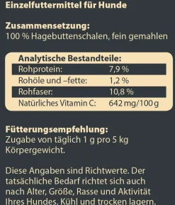Dehner Wild Nature BARF-Ergänzungsfutter für Hunde Hagebuttenschalen