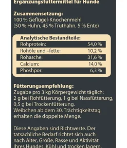Dehner Wild Nature BARF-Ergänzungsfutter für Hunde Fleischknochenmehl