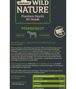 Dehner Wild Nature Hundesnack Pferdehaut, 100 g