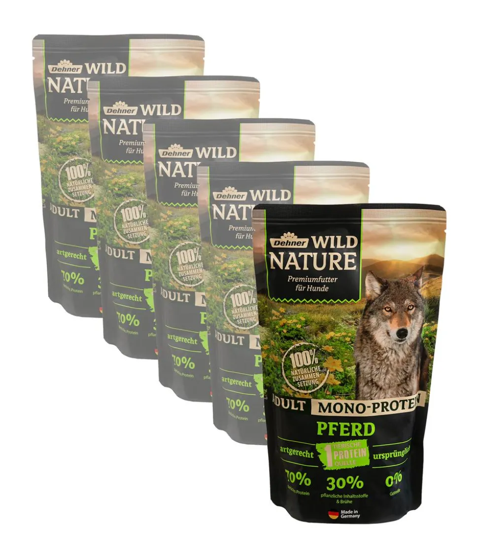 Dehner Wild Nature Nassfutter für Hunde Mono-Protein Adult, Pferd