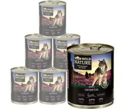 Dehner Wild Nature Nassfutter für Hunde Heidetal Adult, Kaninchen