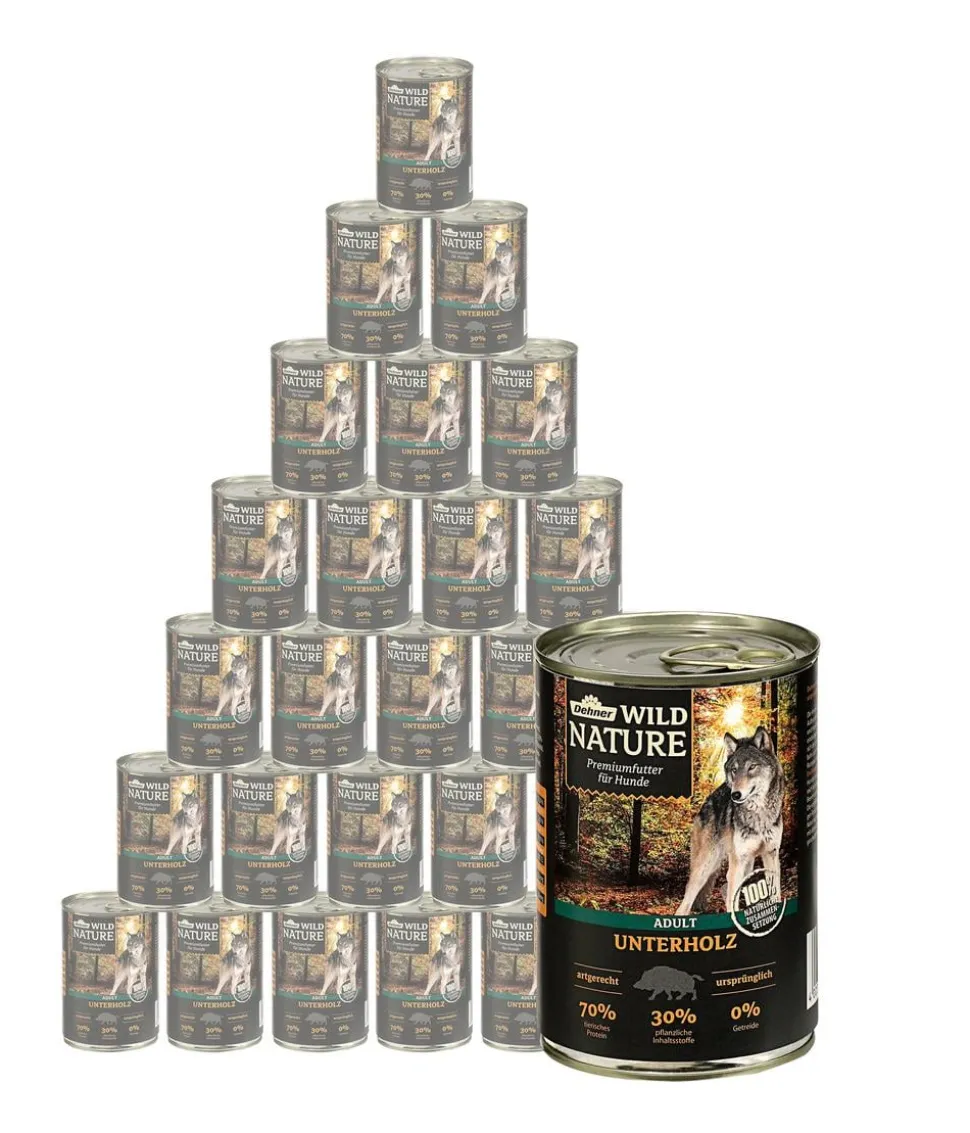 Dehner Wild Nature Nassfutter für Hunde Unterholz Adult, Wildschwein
