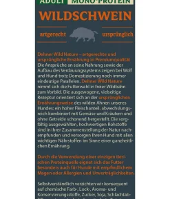 Dehner Wild Nature Nassfutter für Hunde Mono-Protein Adult, Wildschwein