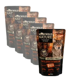 Dehner Wild Nature Nassfutter für Hunde Mono-Protein Adult, Wildschwein