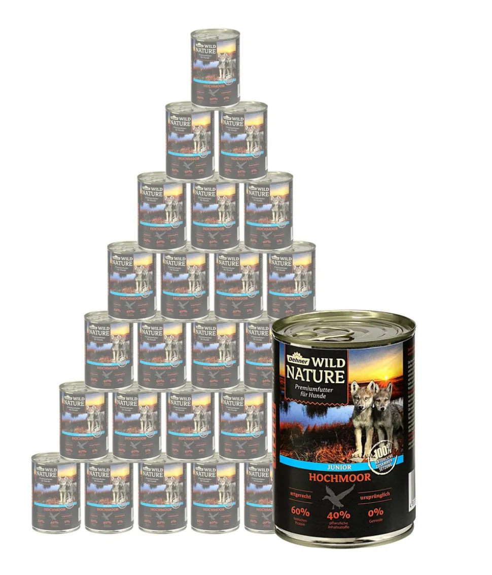 Dehner Wild Nature Nassfutter für Hunde Hochmoor Junior, Ente