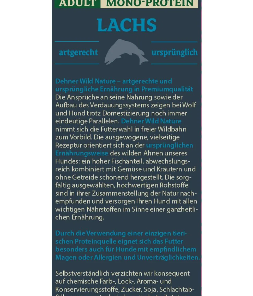 Dehner Wild Nature Nassfutter für Hunde Mono-Protein Adult, Lachs