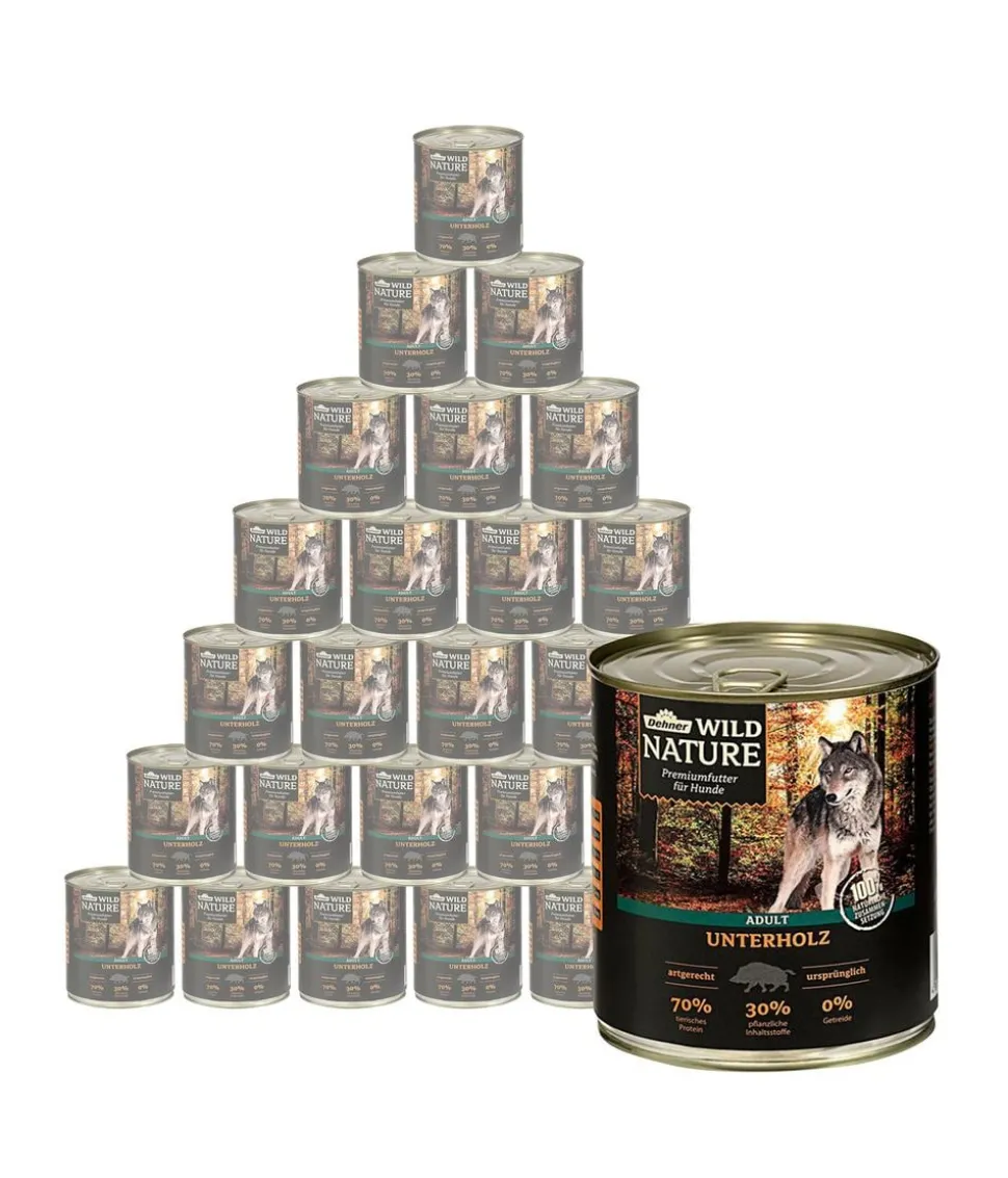 Dehner Wild Nature Nassfutter für Hunde Unterholz Adult, Wildschwein
