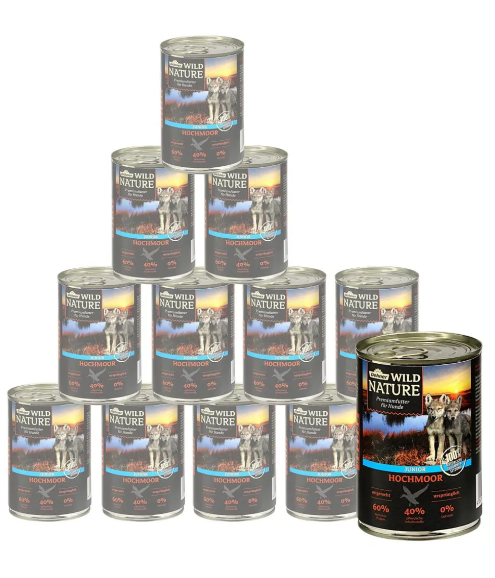 Dehner Wild Nature Nassfutter für Hunde Hochmoor Junior, Ente