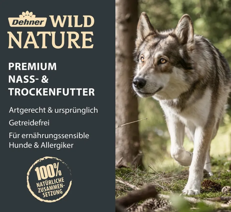 Dehner Wild Nature Nassfutter für Hunde Gebirgssee Adult, Lachs
