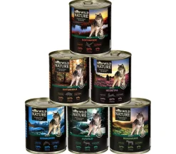 Dehner Wild Nature Nassfutter für Hunde Probier-Set, 6 x 800 g