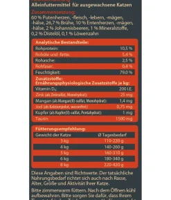 Dehner Wild Nature Nassfutter für Katzen Hochmoor Adult, Ente & Pute, 16 x 85 g