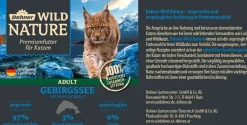 Dehner Wild Nature Nassfutter für Katzen Gebirgssee Adult, Lachs & Forelle, 6 x 200 g/400 g