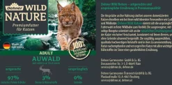 Dehner Wild Nature Nassfutter für Katzen Auwald Adult, Hirsch & Truthahn, 6 x 200 g/400 g