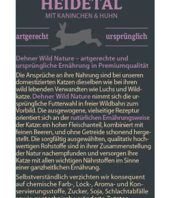 Dehner Wild Nature Nassfutter für Katzen Heidetal Adult, Kaninchen & Huhn, 16 x 85 g