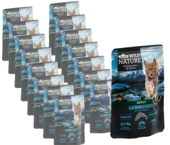 Dehner Wild Nature Nassfutter für Katzen Gebirgssee Adult, Lachs & Forelle, 16 x 85 g