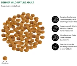 Dehner Wild Nature Trockenfutter für Hunde Auwald Kleine Krokette Adult, Wild