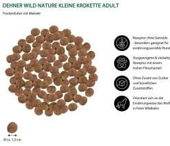 Dehner Wild Nature Trockenfutter für Hunde Meeresküste Kleine Krokette Adult, Makrele