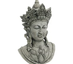 Denscho Beton-Buddha Büste, 20 x 12 x 29 cm