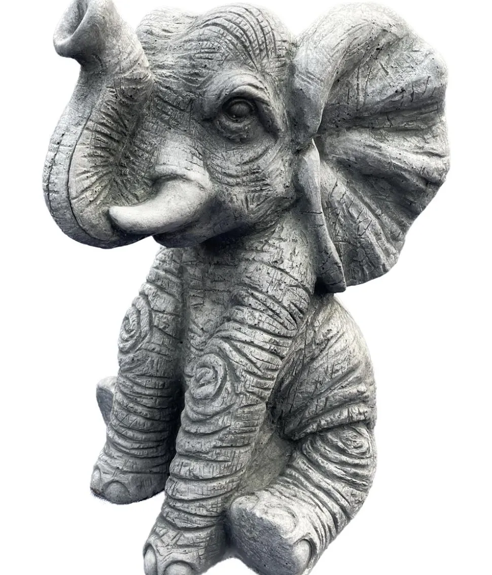 Denscho Steinfigur Lustiger Elefant, ca. H30 cm