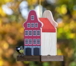 dobar® green label Vogelfutterhaus Rothenburg, pink, ca. B19/H30/T19 cm
