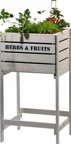 Dobar Holz-Hochbeet Obstkiste, ca. B49/H90/T42 cm