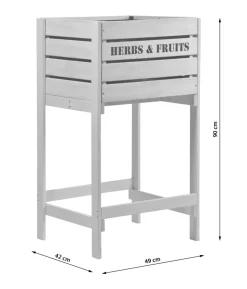 Dobar Holz-Hochbeet Obstkiste, ca. B49/H90/T42 cm