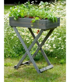 dobar Holz-Kräutertisch klappbar, ca. B58/H75/T38 cm