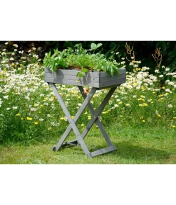 dobar Holz-Kräutertisch klappbar, ca. B58/H75/T38 cm