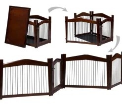 dobar® petlife Design-Hundekäfig, braun, ca. B59/H82,5/T57 cm