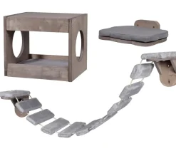 dobar® petlife Katzenmöbelset, inkl. Leiter, Höhle und Liegefläche, 3-teilig