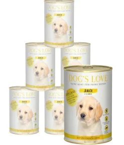 DOG'S LOVE Nassfutter für Hunde Junior, 6 x 400 g