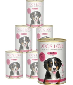 DOG'S LOVE Nassfutter für Hunde Junior, 6 x 400 g