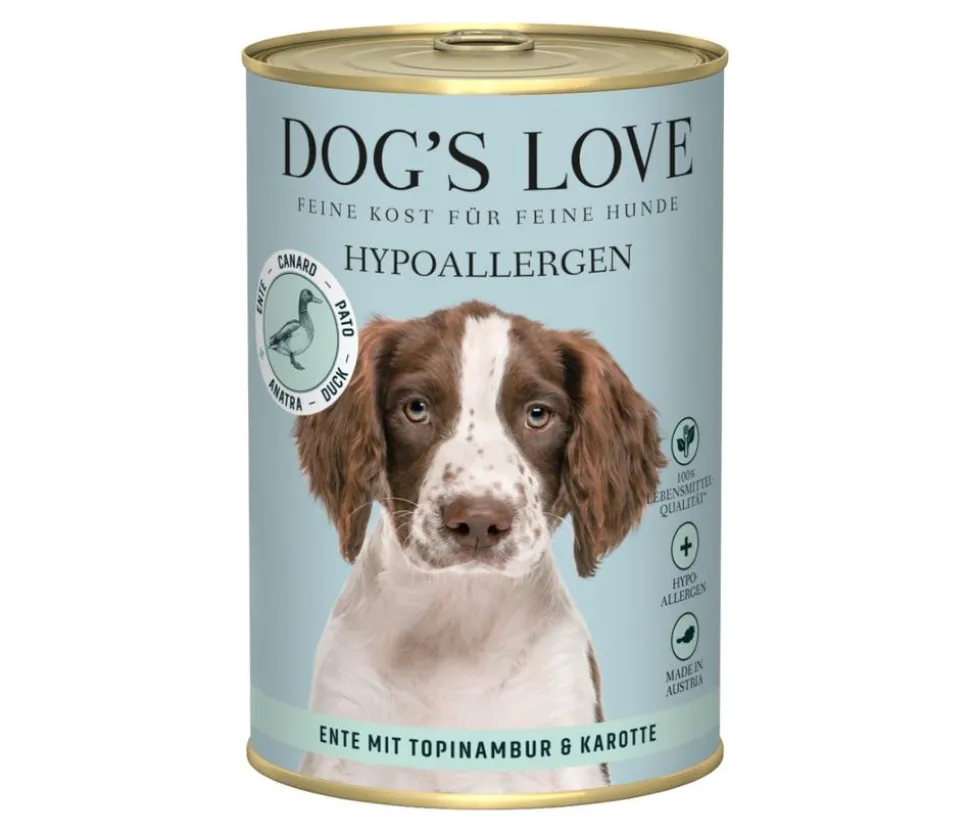 DOG'S LOVE Nassfutter für Hunde Hypoallergen, 6 x 400 g