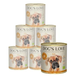 DOG'S LOVE Nassfutter für Hunde Bio, 6 x 800 g