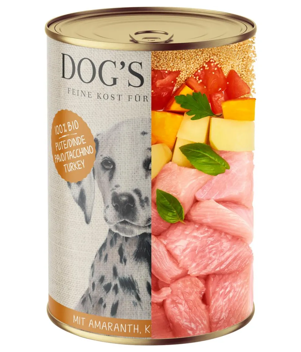 DOG'S LOVE Nassfutter für Hunde Bio, 6 x 400 g