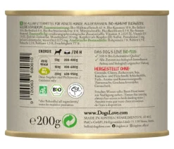 DOG'S LOVE Nassfutter für Hunde Bio, 6 x 200 g