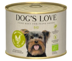 DOG'S LOVE Nassfutter für Hunde Bio, 6 x 200 g