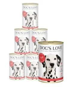 DOG'S LOVE Nassfutter für Hunde Bio, 6 x 400 g