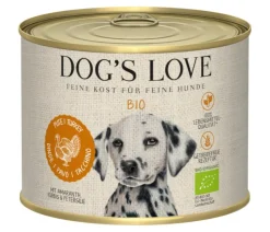 DOG'S LOVE Nassfutter für Hunde Bio, 6 x 200 g