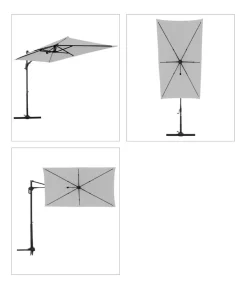 Doppler Pendelschirm Active Green Edition City, rechteckig, ca. B245/H235/T135 cm