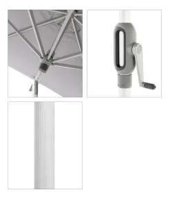 Doppler Sonnenschirm ACT Auto-Tilt, quadratisch, ca. B240/T240 cm