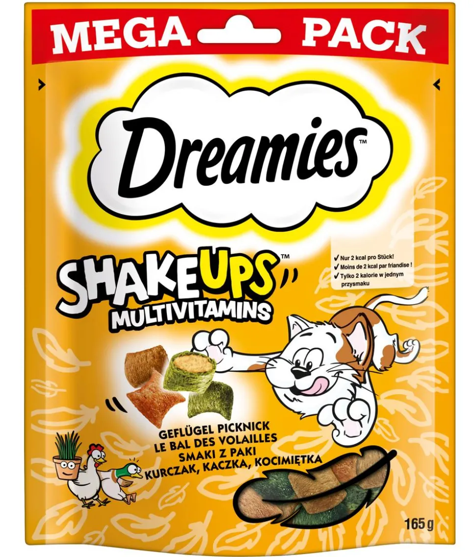Dreamies™ SHAKE UPS™ Multivitamins Katzensnack Geflügel, 4 x 165 g