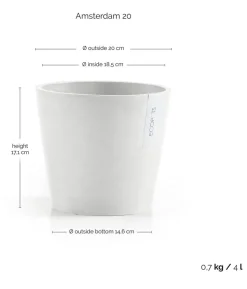 Ecopots Kunststoff-Topf Amsterdam, rund