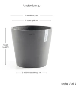 Ecopots Kunststoff-Topf Amsterdam, rund